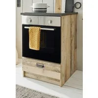 Furn.Design Herdumbauschrank Stove (Küchenschrank in Used Wood, Gerätebreite 60 cm) mit Soft-Close