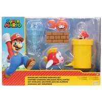 Super Mario Actionfigur Nintendo Super Mario Sparkling Waters Diorama Spielset, 6,5 cm, (5-tlg)