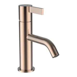 LAUFEN Waschtischarmatur Kartell LAUFEN Festauslauf Ausladung 115 mm ohne Ablaufventil PVD Roségold H3113310821001
