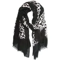 COLLEZIONE ALESSANDRO Modeschal Lina, (1-St), mit Leopardenmuster und schwarzer Umrandung
