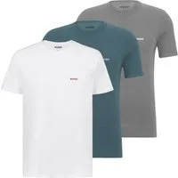 HUGO Unterziehshirt Crew-Neck T-Shirt (3-St., 3 Stück) mit Logo-Print