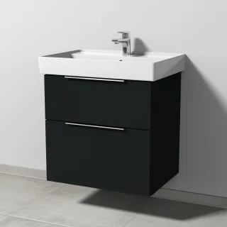 Sanipa 3way Waschtischunterbau zu Villeroy & Boch Collaro Waschtisch mit 2 Auszügen, Vulkan-Matt UP8351V