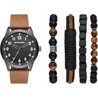 Skechers Quarzuhr SR9065, (Set, 5-tlg., mit 4 Schmuckarmbändern), Armbanduhr, Herrenuhr, analog, Geschenkidee