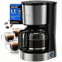 ProfiCook Filterkaffeemaschine PC-KA 1330, Filterkaffeemaschine m. Glaskanne für 12-14 Tassen