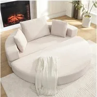 REDOM Schlafsofa Kompakte Lösung für Apartments: Sofa & Bett in einem, Mit strapazierfähigem Cord-Bezug & 3 Kissen, Maße: 173x176x40 cm 1 Teile, als platzsparender Sitz- und Schlafplatz im Wohn- oder Gästebereich