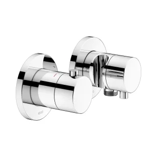 Keuco Thermostat Unterputz Set Edition 400 51553, 2-Wege m.Schlauchan./Br.halt. verchromt , 51553011 51553011221