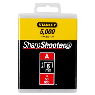 STANLEY Klammern Typ A 6 mm 1000 St. für Elektro- u. Handtacker Typ A stabile Verpackung - 1-TRA204T
