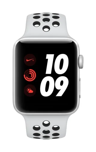 Apple Watch Nike+ Series 3 [WiFi + Cellular inkl. Sportarmband platinum-grau/schwarz] 42mm AluminiumgehÃ¤use silber