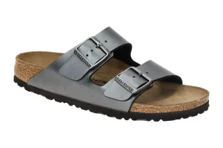Birkenstock Arizona BS 1029224 Damen Pantoletten metallic Schwarz - anatomisc...