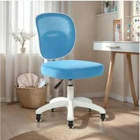 IDIMEX Schreibtischstuhl MAYLA, Kinderzimmer Schreibtischstuhl ergonomisch mit Rollen blau