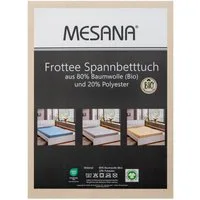MESANA Spannbettlaken Frottee, Baumwolle, Gummizug: rundum, (1 Stück), unifarben