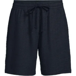 Schlupf-Shorts mit Struktur für Herren, Herren, size: regular, Blau, Baumwolle/Polyester, by Lands' End