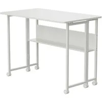Maclean Schreibtisch MC-126 Klappbarer mobiler Schreibtisch mit Regal, Platte 100x58cm, max. 50kg