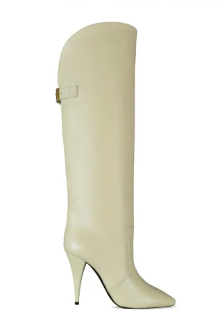 Saint Laurent Stiefel Harper Beige