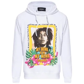 DSquared2 Herren Bob Marley Hoodie (Weiß)