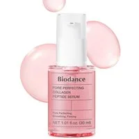 Biodance Gesichtsserum Pore Perfecting Collagen Peptide Serum 30ml – Porenverfeinerndes Serum mit 243Da Kollagen & 10 Peptide Komplex – Hautpflege für glatte, Hautstruktur, mehr Elastizität & Glow – Koreanische Hautpflege