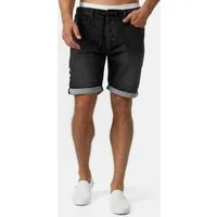 Indicode Sweatshorts Herren Piano Sweat Shorts Herrenshorts Trendige Herren Jogger Denim Shorts
