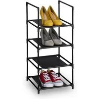 relaxdays Schuhregal schmal, 4 Ebenen