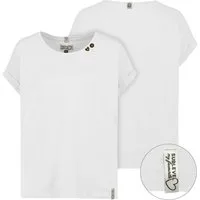 SUBLEVEL Kurzarmshirt Damen Leichtes Sommer Shirt T-Shirt V-Neck Basic-Shirt Rundhals