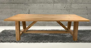 Rustic Max rustikaler Massivholztisch rustic, wildeiche 200x100 / 220x100 cm