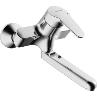 Hansa Waschtischarmatur Hansamix 01948283 chrom, Ausladung 246 mm, Wandmontage
