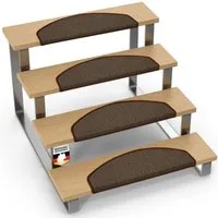 Floordirekt Stufenmatte London Pro, Im modernen Design, Halbrund, Rutschhemmende Oberfläche