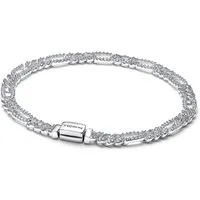 Pandora Gliederarmband DamenSilber Ovale Panzerkette mit Zirkonia