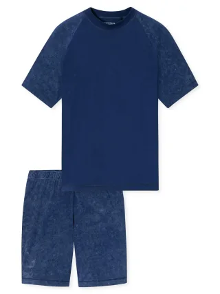 Schiesser Herren Pyjama Modern EssentialsSchlafanzug, Pyjama Set, Nachtwäsche