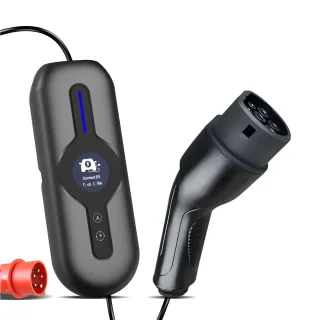 ISIGMA 11KW Portable Type 2 EV Charger 6-16A Adjustable Electric Vehicle Charger 5M Cable CEE Plug