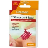 LifeMed Wundpflaster 17x AKUPUNKTUR-PFLASTER 3 Größen Gittertape Gitterpflaster Gitter 4 (17 St), Trigger Kinesiologie Tape