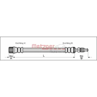 Metzger Bremsschlauch vorne Peugeot 405