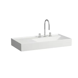 LAUFEN Waschtisch Kartell · LAUFEN 900x460, 2 Hahnlöcher, weiß matt, 81033.9, 8103397578151 H8103397578151
