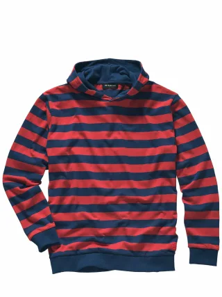 noch offen Herren Heavy-Jersey-Linienläufer Blau 100 % Baumwolle