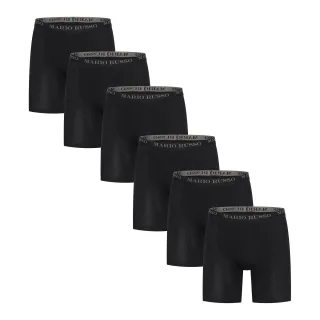 Mario Russo 6-Pack long fit Boxers Schwarz
