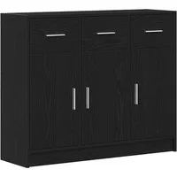 vidaXL Sideboard Sideboard Schwarze Eiche 91x28x75 cm Holzwerkstoff (1 St)
