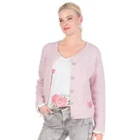 Lieblingsstück Trachtenstrickjacke Strickjacke Damen - MEDEA - fresh rose