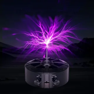 Tesla Coil Electronic Music Box 60W Bluetooth Audio Input Touch Lightnings 0-10CM Discharge Frequency 5-50Hz Scientific