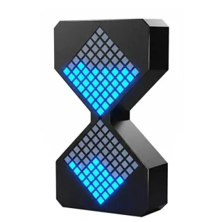 LED Matrix Electronic Hourglass Rechargeable USB Timer Adjustable Brightness Desk Clock 1-30 Minutes ABS Material Modern