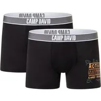 CAMP DAVID Boxershorts casual (2 Paar) mit elastischem Bund