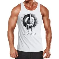 Neverless Tanktop Herren Tank-Top Aufdruck Sparta Helmet Krieger Warrior Spartahelm mit Print