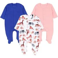 TupTam Schlafoverall TupTam Baby Mädchen Schlafstrampler mit Fuß 3er Pack