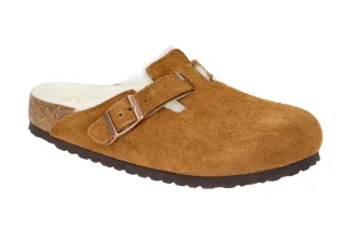 Birkenstock 1001140 Boston Shearling Clogs Braun Mink Warmfutter Lammfell