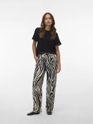 VERO MODA - VMMYMILO SS O-NECK TOP WVN GA BOO Black - Gr. - M