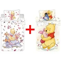 Disney Kinderbettwäsche Disney Winnie Puuh Ferkel Babybettwäsche 2er-Set 100x135cm, Renforcé, 2 teilig
