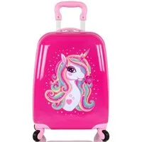 Heys Kinderkoffer Einhorn, Rosa, 4 Rollen, Heys Kindertrolley Handgepäck-Koffer