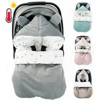 Einschlagdecke Baby Fußsack Schlafsack für Babyschale Übergang Herbst leicht wattiert, BABEES
