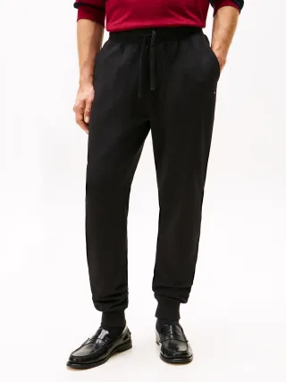 Tommy Hilfiger Jogginghose "ESSENTIAL TERRY" elastischer Bund, regular fit, Bündchen am Bein