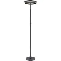 GLOBO LIGHTING Deckenfluter EMANUEL, LED fest integriert, LED Deckenfluter anthrazit, 4000K, Drehdimmer, starkes Licht