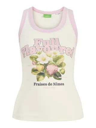 JJXX - JXHILDA STR SL PRINT TOP JRS Vanilla Ice - Gr. - S