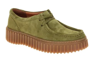 Clarks 26184586 4 TORHILL BEE Damen Schn?r-Halbschuhe in olive-gr?n - bequem ...